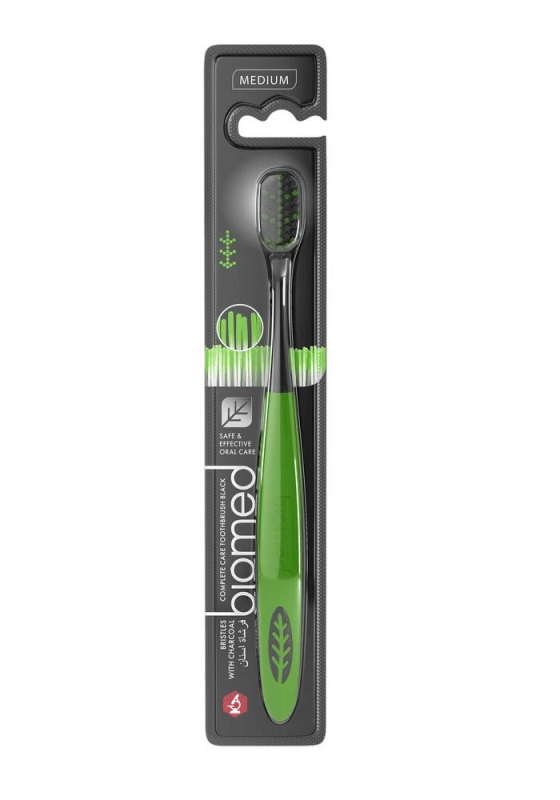 BIOMED Medium Toothbrush with Activated Charcoal.