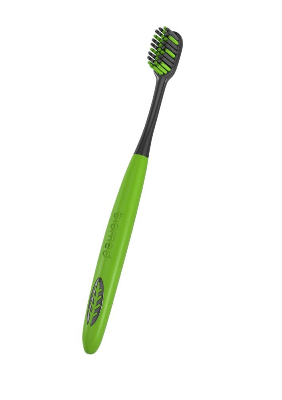 BIOMED Medium Toothbrush with Activated Charcoal.