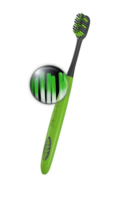 BIOMED Medium Toothbrush with Activated Charcoal.