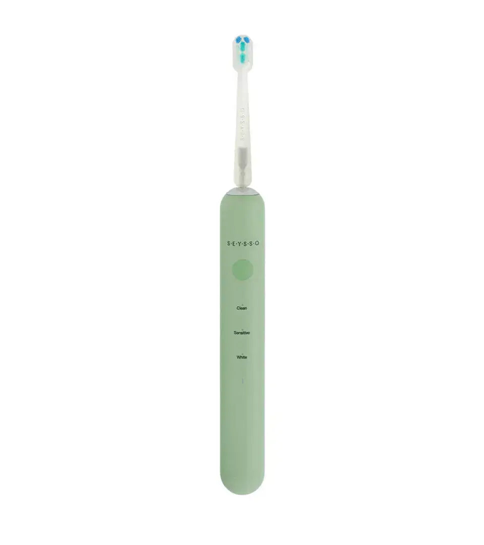 SEYSSO Junior Green Sonic Toothbrush with comfort design for effective children's oral hygiene.