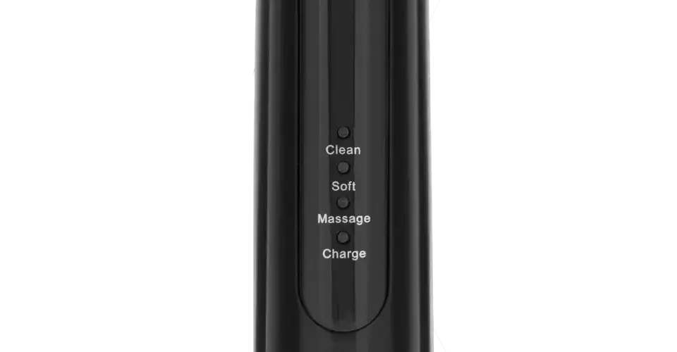 SEYSSO Carbon Basic Black Sonic Toothbrush control panel with Clean, Soft, Massage, and Charge functions.