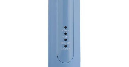 SEYSSO Color Blue Sky Basic Sonic Toothbrush control panel displaying modes and charging options.