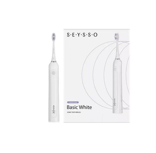 SEYSSO Carbon Basic White Sonic Toothbrush with packaging