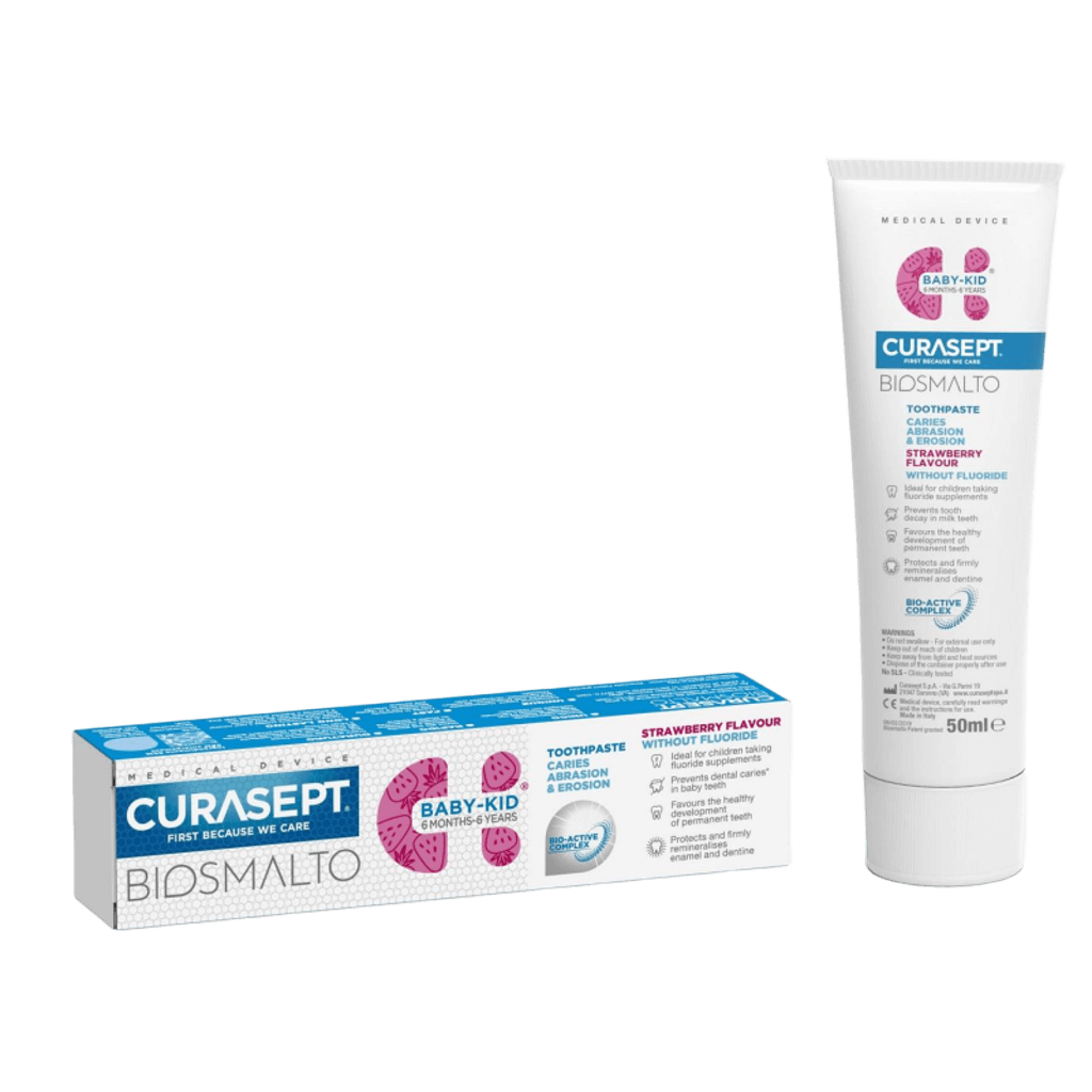Curasept Biosmalto Baby–Kid Toothpaste Strawberry 50 ml.