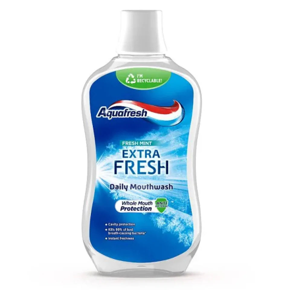 Aquafresh Extra Fresh Daily Mouthwash Fresh Mint 500 ml