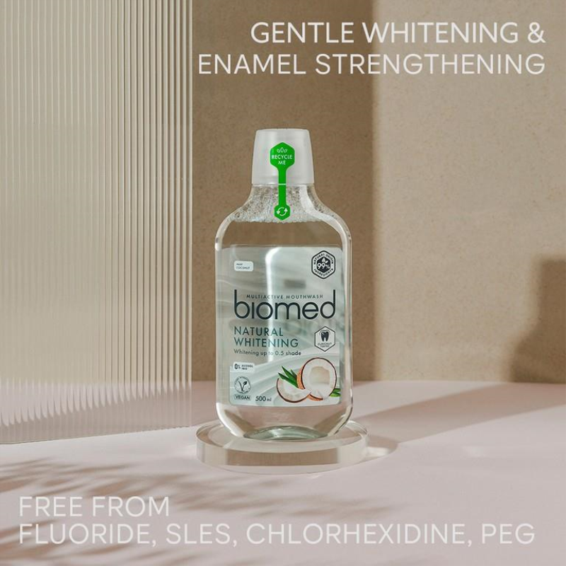Biomed Natural Whitening Mouthwash 500ml – Coconut