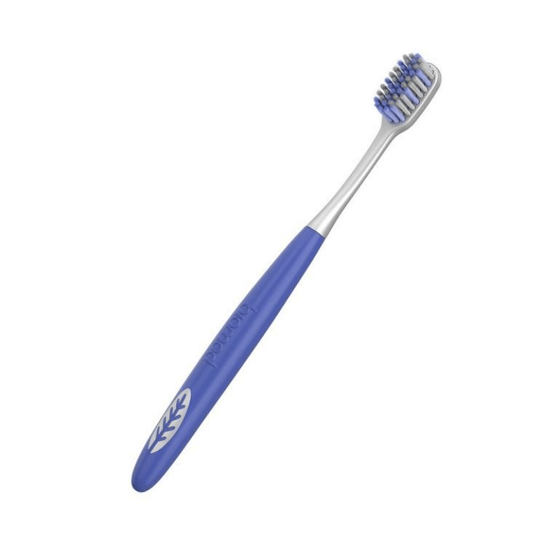 BIOMED Pink Salt Sensitive Toothbrush (Ultra Soft) with ultra-soft bristles for gentle cleaning.