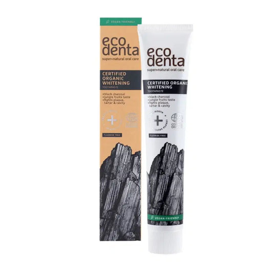 Ecodenta Certified Organic Whitening Toothpaste – Charcoal Black 75 ml