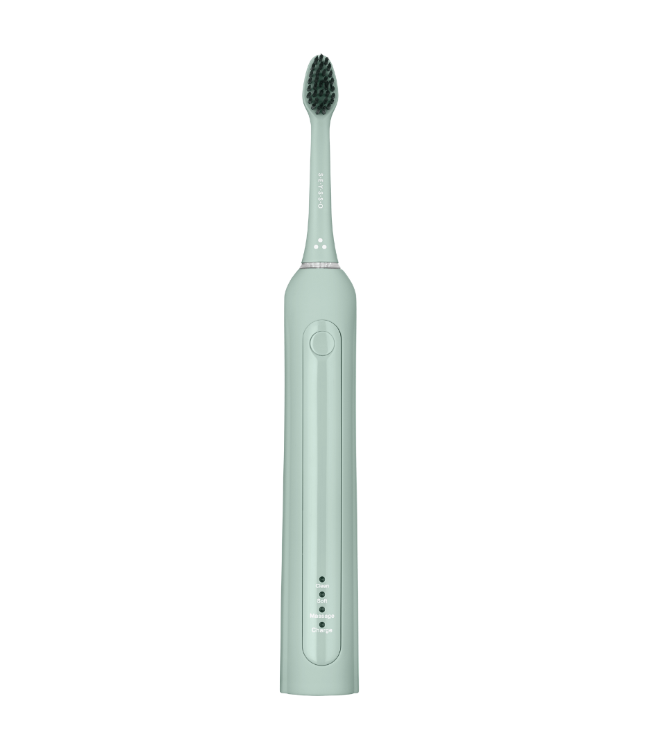 SEYSSO Basic Color Aqua Grey Sonic Toothbrush in Aqua Grey finish, designed for efficient daily cleaning.