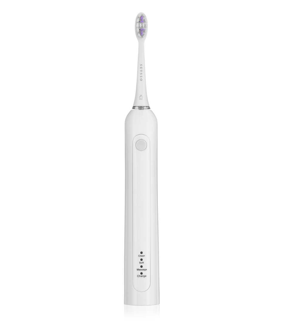 SEYSSO Carbon Basic White Sonic Toothbrush displayed in a sleek design for effective daily oral care.