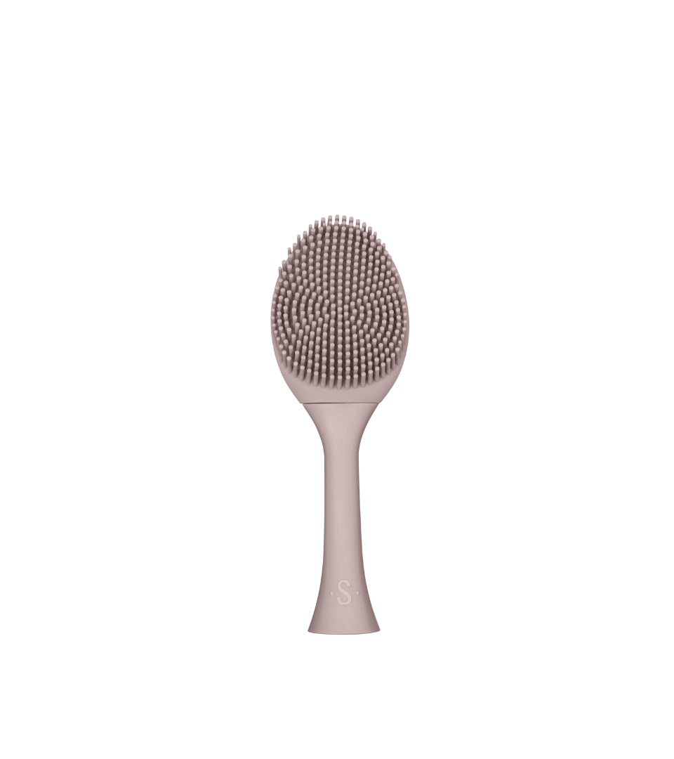 SEYSSO Color Face Brush Misty Rose – Face Cleansing Tip design with gentle silicone bristles.