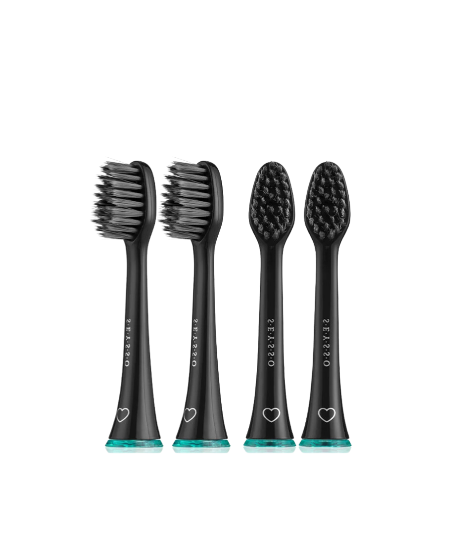 SEYSSO Carbon Antibacterial Sonic Toothbrush Heads – 4 pcs