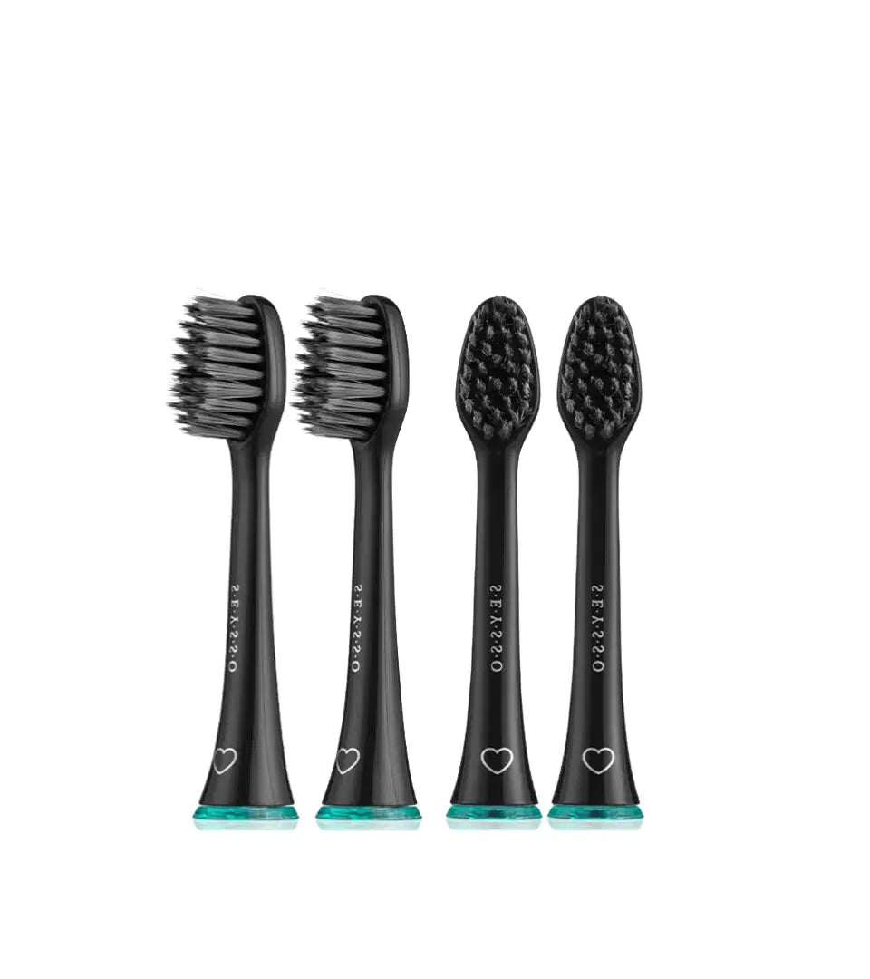 SEYSSO Carbon Antibacterial Sonic Toothbrush Heads – 4 pcs.