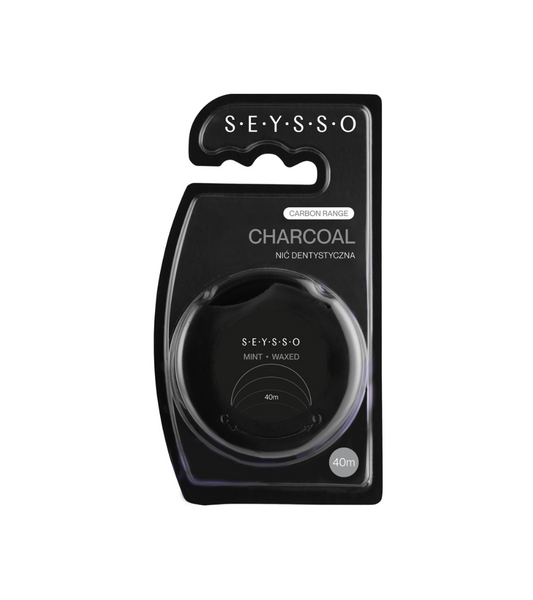 SEYSSO Carbon Dental Floss with Activated Charcoal 40m