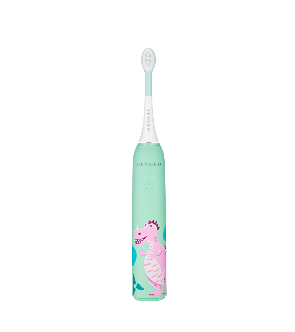 SEYSSO Kids Sonic Toothbrush – Dinosaur Coral (3–7 Years)