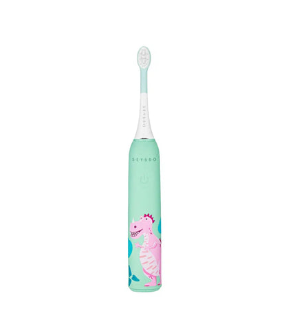SEYSSO Kids Sonic Toothbrush – Dinosaur Coral (3–7 Years).