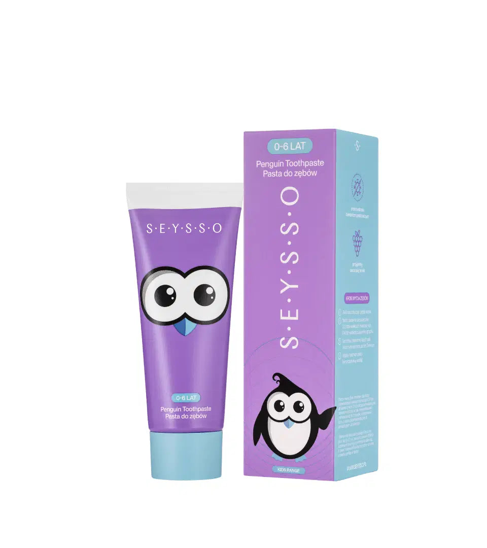 SEYSSO Kids Toothpaste – Penguin (Raspberry & Blueberry) 50ml.