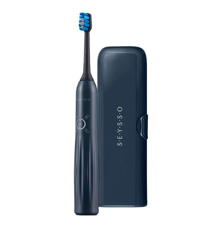 SEYSSO Planet MercurX Sonic Toothbrush with sleek design and protective case.