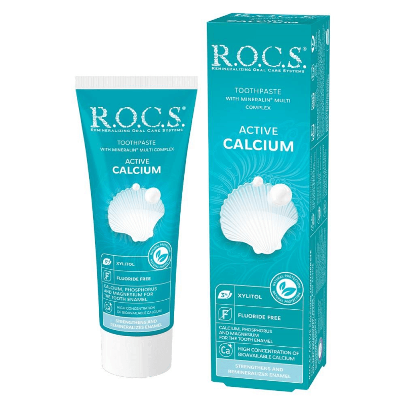 R.O.C.S. Active Calcium Toothpaste 75ml – Remineralising Care.