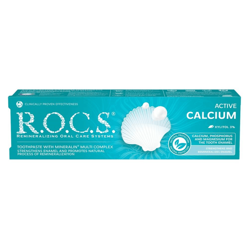 R.O.C.S. Active Calcium Toothpaste 75ml – Remineralising Care.