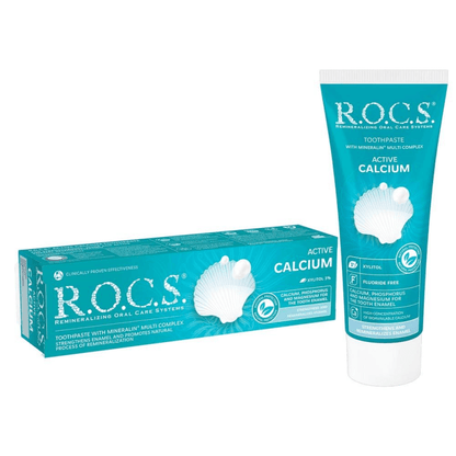 R.O.C.S. Active Calcium Toothpaste 75ml – Remineralising Care.