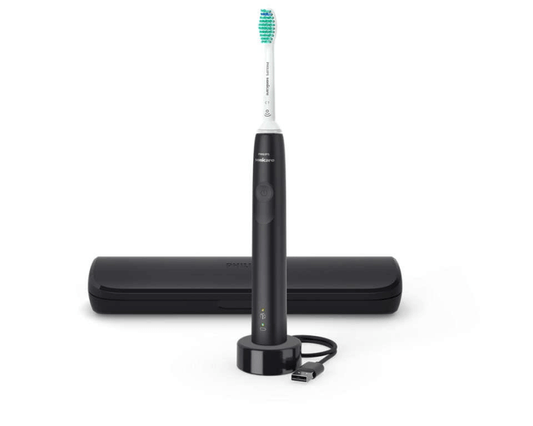 Philips Sonicare 3100 Series HX3673/14 – Black + Travel Case