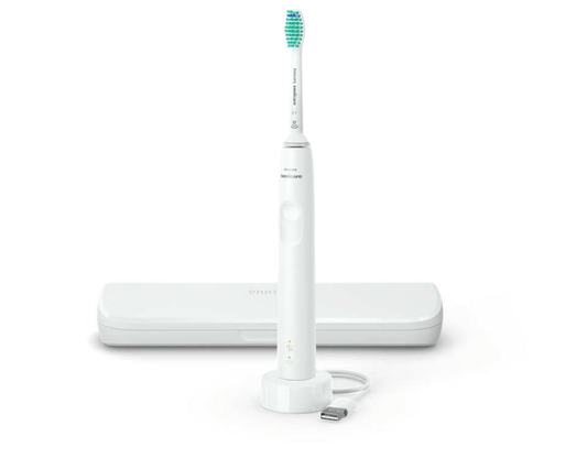 Philips Sonicare 3100 Series HX3673/13 – White + Travel Case